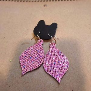 Faux leather earrings